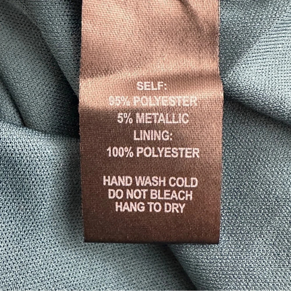 Lulus Metallic Stripe Twist Back Cocktail Dress In Gold/ Teal Small